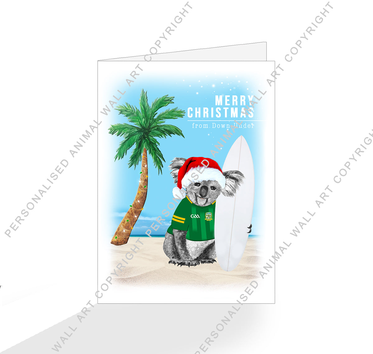 Koala Surfer Christmas Card